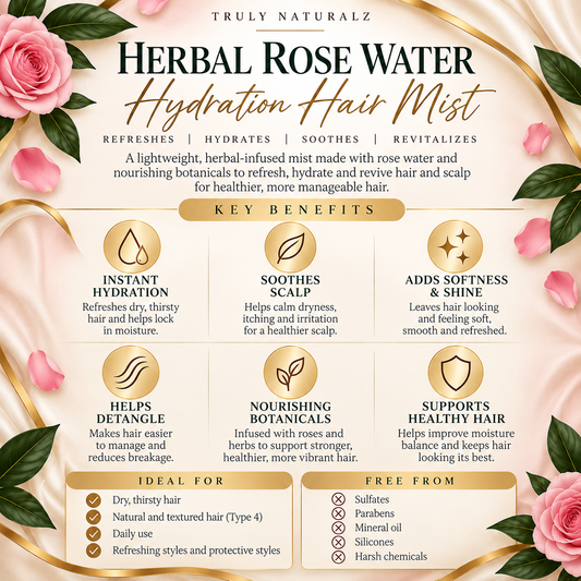 Herbal Rose Water Hydration Hair Mist